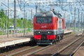 EP2K is a Russian passenger six-axle DC electric locomotive Royalty Free Stock Photo