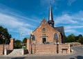Lennik, Flemish Brabant Region, Belgium - Exterior of a traditional brick stone catholic church