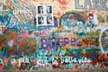 Lennon's wall in Prague Royalty Free Stock Photo