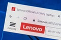 Lenovo.com Web Site. Selective focus. Royalty Free Stock Photo