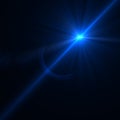 Lens flare effect over black background Royalty Free Stock Photo