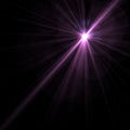 Lens flare effect over black background Royalty Free Stock Photo