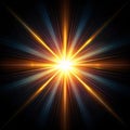 Lens Flare Glow Light Effect Isolated on Black Background Royalty Free Stock Photo