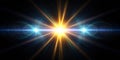 Lens Flare Glow Light Effect Isolated on Black Background Royalty Free Stock Photo