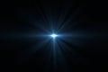 Lens flare isolated in black