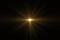 Lens flare isolated in black