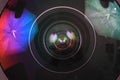 Lens of photo camera (objective) Royalty Free Stock Photo