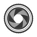 Lens photographic isolated icon