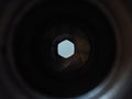 Lens shutter detail Royalty Free Stock Photo