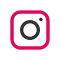 instagram logo icon, lens symbol, flat design isolated white Royalty Free Stock Photo