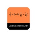 lensmaker\'s equation on white background. Royalty Free Stock Photo