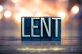 Lent Concept Metal Letterpress Type Royalty Free Stock Photo