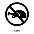 Lent icon vector isolated on white background, logo concept of L Royalty Free Stock Photo