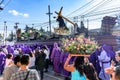 Lent procession passes, Antigua, Guatemala