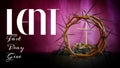 Lent Season,Holy Week and Good Friday concepts - text lent fast pray give with vintage background