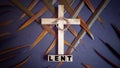 Lent Season,Holy Week and Good Friday concepts - word lent on wooden blocks Royalty Free Stock Photo