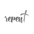 Lent Season Special Quote Design - Repent