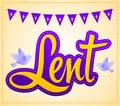 Lent vector lettering, religious tradition