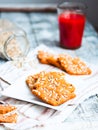 Lenten cookies on the basis of tomato juice with seeds