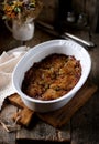 Lenten potato casserole. Potato-Kugel Casserole. Jewish cuisine.