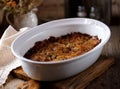 Lenten potato casserole. Potato-Kugel Casserole. Jewish cuisine.