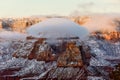 Lenticular cloud over the Grand Canyon at sunset. Royalty Free Stock Photo