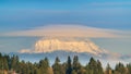 Lenticular Cloud Over Mount Rainier, Washington State Royalty Free Stock Photo