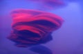 Amazing lenticular cloud in sunset light Royalty Free Stock Photo