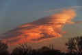 Lenticular Cloud At Sunset