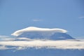 Lenticular clouds a nd Mt Shasta Royalty Free Stock Photo