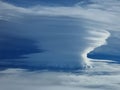 Lenticular clouds over mountain Royalty Free Stock Photo