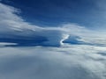 Lenticular clouds over mountain Royalty Free Stock Photo