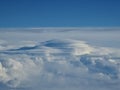 Lenticular clouds over mountain Royalty Free Stock Photo