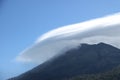 Lenticular clouds are stationary clouds that form in the troposphere in perpendicular alignment to the direction of the wind