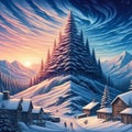 Lenticular Print Transition Image that changes from the old year