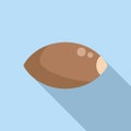 Lentil bean icon flat vector. Soup grain cereal