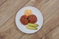 Lentil with beet and potatoes on a table Royalty Free Stock Photo