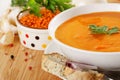 Lentil cream soup