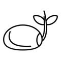 Lentil grain grow plant icon outline vector. Agriculture food