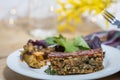 Lentil Loaf rustic veggie meal made of staple pantry items Royalty Free Stock Photo