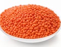 Lentil over white background