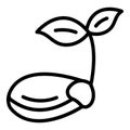 Lentil sead grow icon, outline style