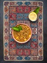 Lentil soup. Adasi Persian soup with lentils.