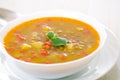 Lentil soup in bowl Royalty Free Stock Photo