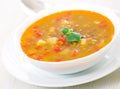 Lentil soup in bowl Royalty Free Stock Photo