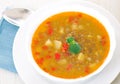 Lentil soup in bowl Royalty Free Stock Photo