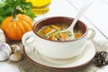 Lentil soup with pumpkin Royalty Free Stock Photo