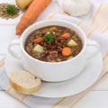 Lentil soup stew with lentils in bowl healthy eating Royalty Free Stock Photo