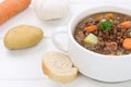 Lentil soup stew with lentils closeup Royalty Free Stock Photo