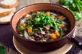 Lentil soup (stew) Royalty Free Stock Photo